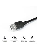 Cabo Para Impressora Usb A 2.0 Macho Para Usb B 2.0 Macho 28awg Puro Cobre 2 Metros - Puabm2-2