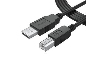 Cabo Para Impressora Usb A Macho Para B Macho 2.0 5 Metros Preto Cabo Para Impressora Usb A Macho Para B Macho 2.0 5 Metros Preto
