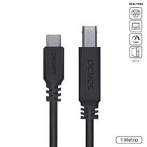 Cabo para impressora usb tipo c para usb b 3.0 1 metro preto - p3ucbp-1 - PCYES Cabo para impressora usb tipo c para usb b 3.0 1 metro preto - p3ucbp-1 - PCYES
