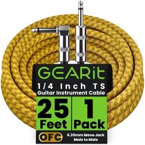 Cabo para Instrumento GEARit 7,5 m 1/4" Macho para Macho Cabo para Instrumento GEARit 7,5 m 1/4" Macho para Macho