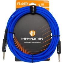 Cabo Para Instrumento Hayonik Player P10 x P10 5m Azul Cabo Para Instrumento Hayonik Player P10 x P10 5m Azul