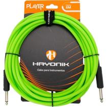 Cabo para Instrumento HAYONIK Player P10 x P10 5m Verde