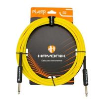 Cabo para Instrumento Player P10 X P10 3m para Áudio Amarelo Hayonik