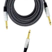 Cabo para Instrumentos -- MXT / 5 metros / Tecido / Preto/Branco -- Guitarra, Violão, Cavaco, Contra Baixo, Teclado... Cabo para Instrumentos -- MXT / 5 metros / Tecido / Preto/Branco -- Guitarra, Violão, Cavaco, Contra Baixo, Teclado...