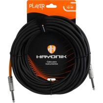 Cabo Para Instrumentos Player P10 x P10 10m Preto Hayonik