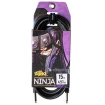 Cabo Para Instrumentos Santo Angelo Ninja - Modelo P10 x P10 de 4,57 Metros com Plug Reto Cabo Para Instrumentos Santo Angelo Ninja - Modelo P10 x P10 de 4,57 Metros com Plug Reto