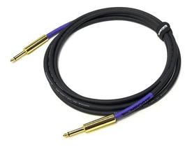 Cabo para instrumentos TECNIFORTE -- 3,05 metros P10 X P10 -- Reto / Reto Ouro -- Série HIGH CLEAR