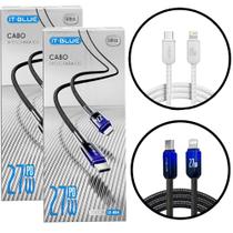 Cabo para iPhone Lightning IOS para USB-C Dados e Carregamento - 2 Unidades