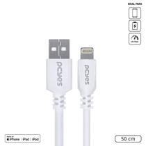 Cabo Para Iphone Original Usb A 2.0 Para Lightning Com Certificado Mfi 50 Cm Branco - Pualb-05 - PCYES