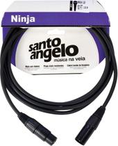Cabo Para Microfone 0,20 Mm Conector Xlr Macho/ Xlr Femea Ninja 10ft 3,05 Metros Preto f018 Cabo Para Microfone 0,20 Mm Conector Xlr Macho/ Xlr Femea Ninja 10ft 3,05 Metros Preto f018