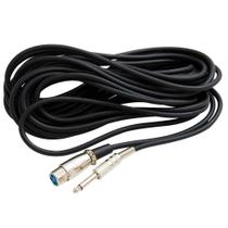 Cabo Para Microfone 5 Metros P10 Mono Macho x Conector XLR Cabo Para Microfone 5 Metros P10 Mono Macho x Conector XLR