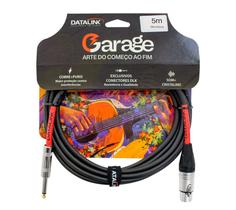 Cabo para microfone desbalanceado garage p10/xlr (f) 5 metros - cabcom