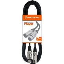 Cabo Para Microfone Hayonik Player XLR (F) - XLR (M) 7 Metros Preto