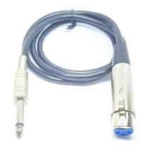 Cabo Para Microfone P10 Mono Xlr Femea 2 Metros Cabo Para Microfone P10 Mono Xlr Femea 2 Metros