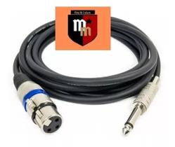 Cabo Para Microfone P10 Mono Xlr Fêmea
