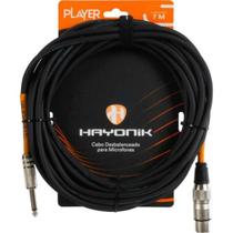 Cabo Para Microfone Player XLR(F) X P10 7m Preto Hayonik