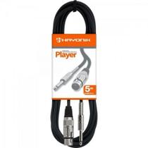 Cabo para Microfone XLR(F) X P10 5m PLAYER Preto HAYONIK