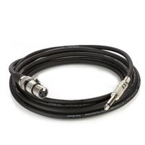 Cabo Para Microfone Xlr Fêmea X P10 Macho Preto 1M