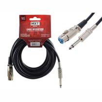 Cabo Para Microfone Xlr P10 Mono - 10 Metros Cabo Para Microfone Xlr P10 Mono - 10 Metros