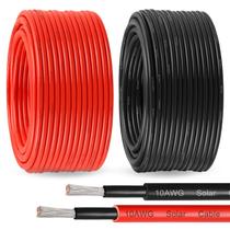 Cabo para Painel Solar MOOKEERF 10 AWG 61 m Preto e Vermelho