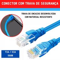 Cabo para rede RJ45 azul 3 metros tecnologico