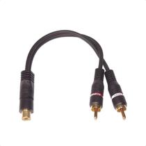 Cabo Para Som Altomotivo Rca Modelo Y 1 Fêmea 2 Machos 25 Cm - Loud Sound Cable