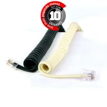 Cabo Para Telefonia Espiral Branco - 2 Metros - Kit Com 10