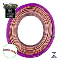 Cabo Paralelo Cobre Technoise 2 X 2,50mm Cristal Rolo Com 50 Metros E Máxima Durabilidade
