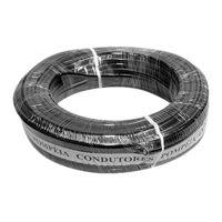 Cabo paralelo pompéia preto com tarja branca 2x18 0,75 mm (100 metros) Cabo paralelo pompéia preto com tarja branca 2x18 0,75 mm (100 metros)