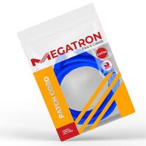 Cabo Patch Cord Cat.5E 0,5 Metro Azul Megatron 918 - 100% Cobre Homologado ANATEL - 918