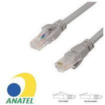 Cabo Patch Cord Cat.6 1,5 Metros Cinza Seccon SecLan CY-5128-CAT6-1.5M-GY - Homologado ANATEL - CY-5128-CAT6-1.5M-GY