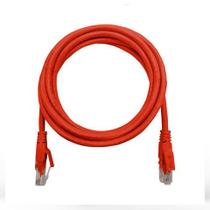 Cabo Patch Cord Cat.6 2,5 Metros Vermelho Megatron 944 - 100% Cobre Homologado ANATEL - 944