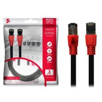 Cabo Patch Cord Cat.7 FTP 600 MHz 10 Gbps 3 Metro Preto 5+ 018-0620 - 018-0621