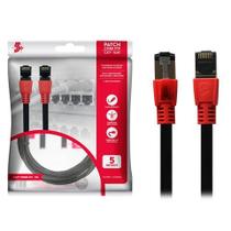 Cabo Patch Cord Cat.7 FTP 600 MHz 10 Gbps 5 Metro Preto 5+ 018-0620 - 018-0623