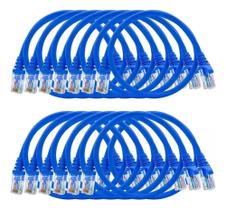 Cabo Patch Cord Cat6 Plus Cable 1,5m RJ45 Rede Ethernet kit 10 Unidades