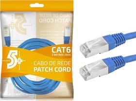 Cabo patch cord cat6e ftp azul 2 metros Cabo patch cord cat6e ftp azul 2 metros