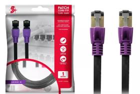 Cabo Patch Cord Cat8 FTP 2000 Mhz / 40 Gbps - 1 Metro Cabo Patch Cord Cat8 FTP 2000 Mhz / 40 Gbps - 1 Metro