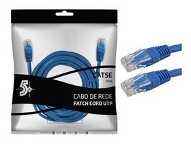 Cabo patch info - patch cord cat5e utp - 5m - azul