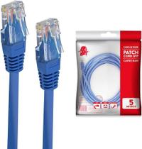 Cabo patch info - patch cord cat5e utp - 5m - azul