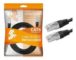 Cabo patch info - patch cord cat6 ftp - 5m - preto