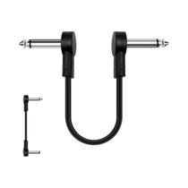 Cabo Patch Plano De 5 Polegadas Para Pedal De Efeito De Guitarra Com Conectores De Ângulo Reto De