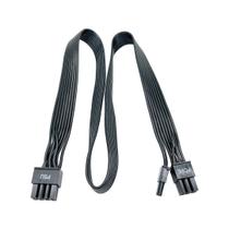 Cabo PCIE Certusfun 65 cm macho para macho 8 pinos a 6+2 pinos preto Cabo PCIE Certusfun 65 cm macho para macho 8 pinos a 6+2 pinos preto