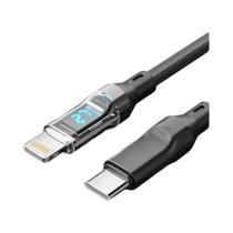 Cabo PD Transparente De Carregamento Rápido 27W USB a Tipo-C Para Lightning Para iPhone 14 pro Max