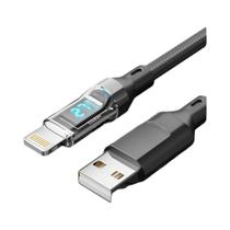 Cabo PD Transparente De Carregamento Rápido 27W USB a Tipo-C Para Lightning Para iPhone 14 pro Max