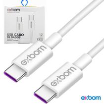 Cabo PD Usb Tipo C para Usb Tipo C 12 Watts com 1 Metro 03434 Exbom