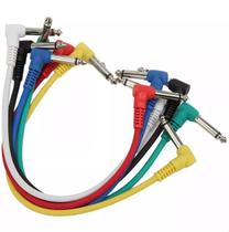 Cabo Pedal De Efeitos Redução De Ruído Blindado 30cm 6 Peças Cabo Pedal De Efeitos Redução De Ruído Blindado 30cm 6 Peças
