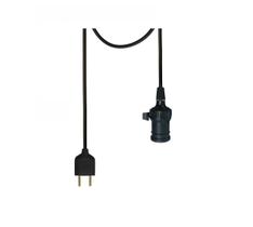 Cabo Pendente 4m Com Interruptor E Bocal E-27 Com Tomada