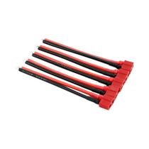 Cabo Pigtail de Silicone 14 AWG com Conector T - Macho e Fêmea para Lipo RC Quadcopter