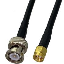 Cabo Pigtail Jumper Coaxial RF RG58 De 6 Polegadas a 10 Pés Com Conector BNC Macho Para SMA Macho
