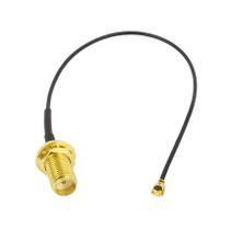 Cabo pigtail u.fl com conector sma femea (sem pino central) - 10cm